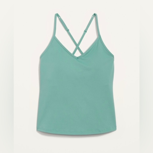 NWT! Black PowerSoft Strappy Shelf-Bra Tank Top - Size Medium 🤎 - Picture 8 of 13